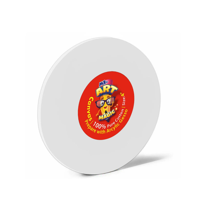 Round White Canvas Board