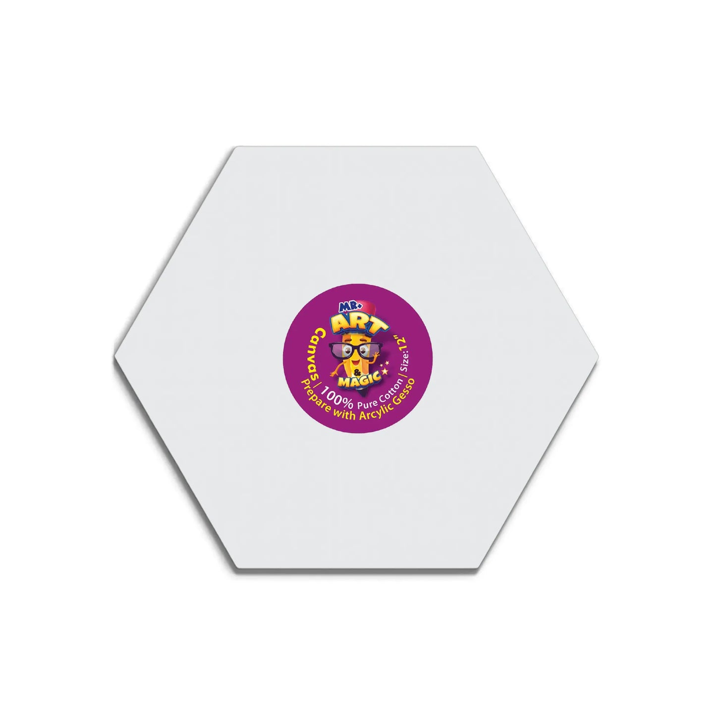 Hexagon White Canvas Board