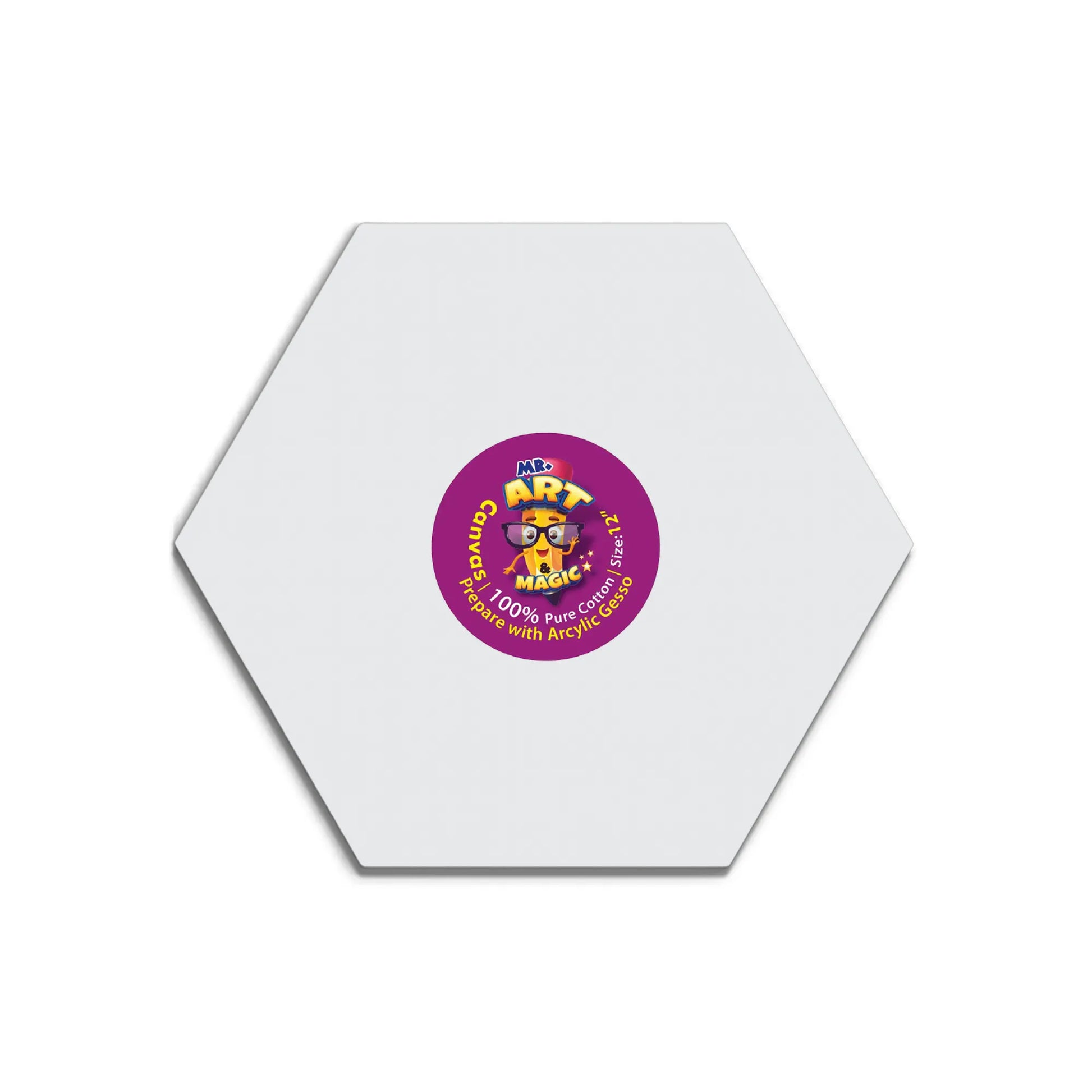 Hexagon White Canvas Board