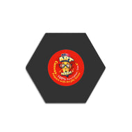 Hexagon Black Canvas Board