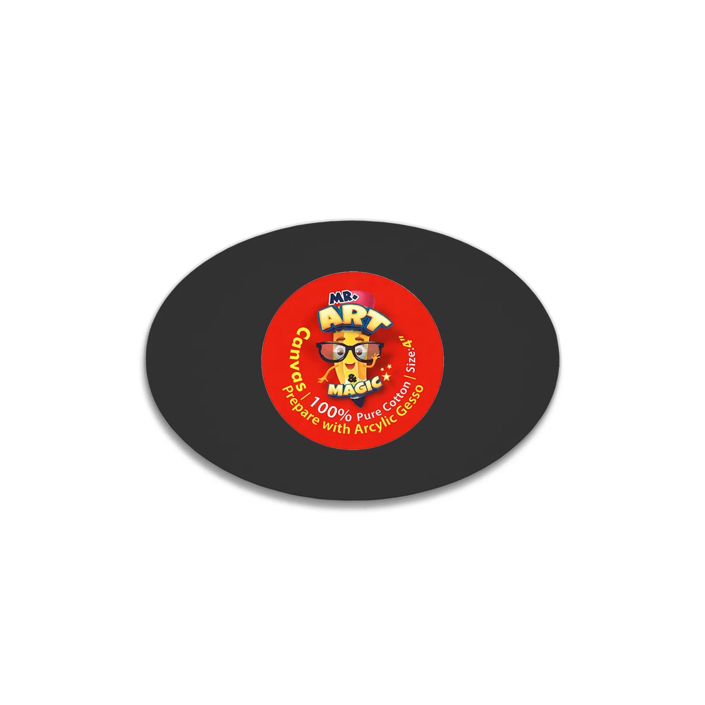 Oval Black Canvas Board