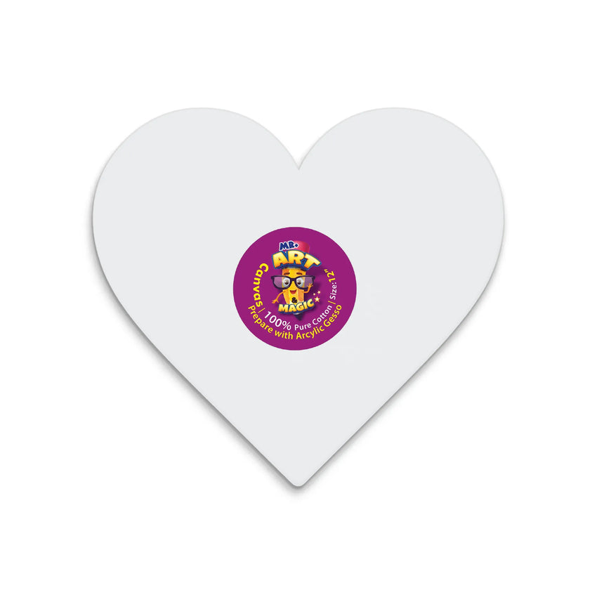 Heart White Canvas Board