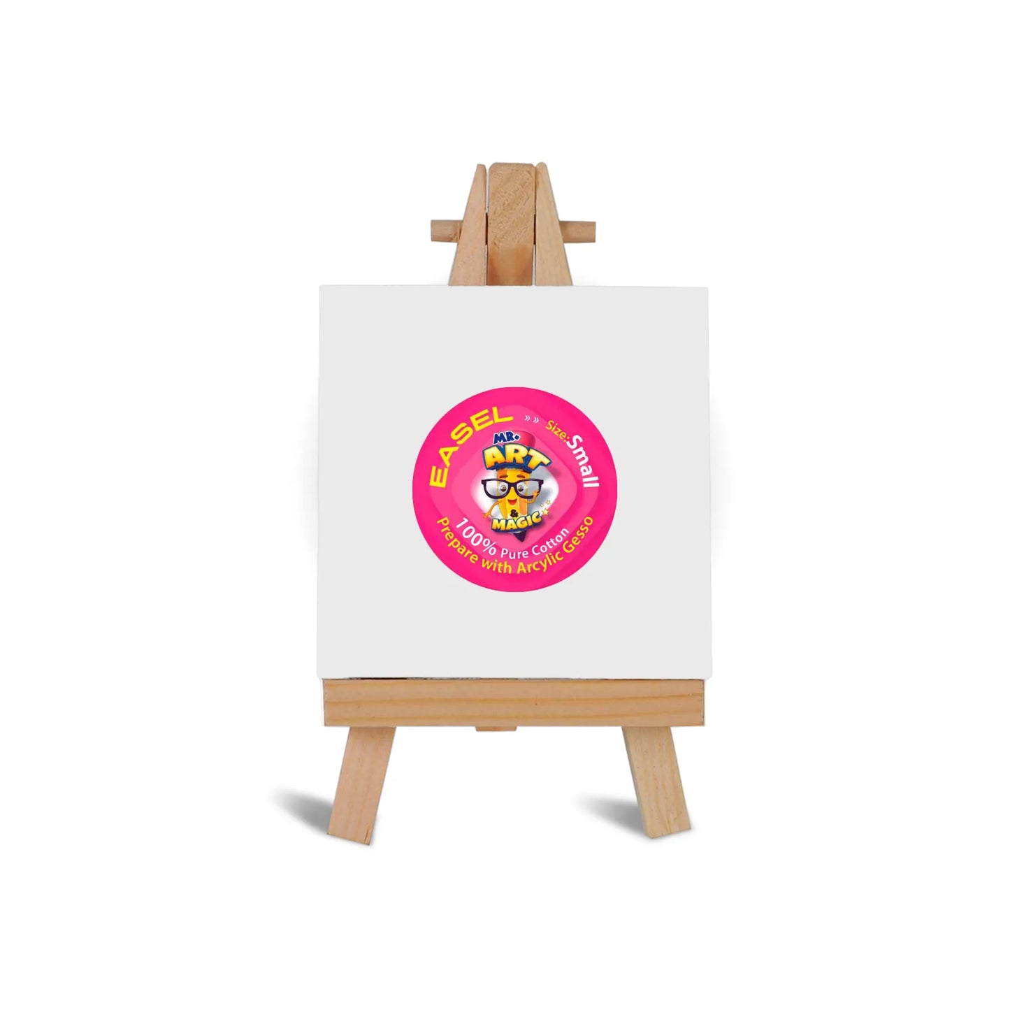 Easel with Square White Canvas