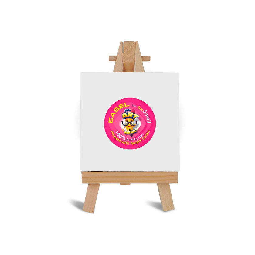 Easel with Square White Canvas