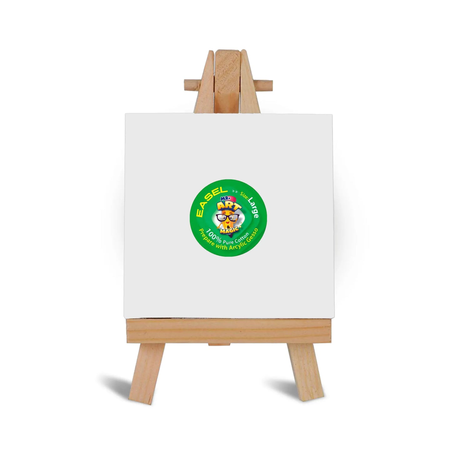 Easel with Square White Canvas