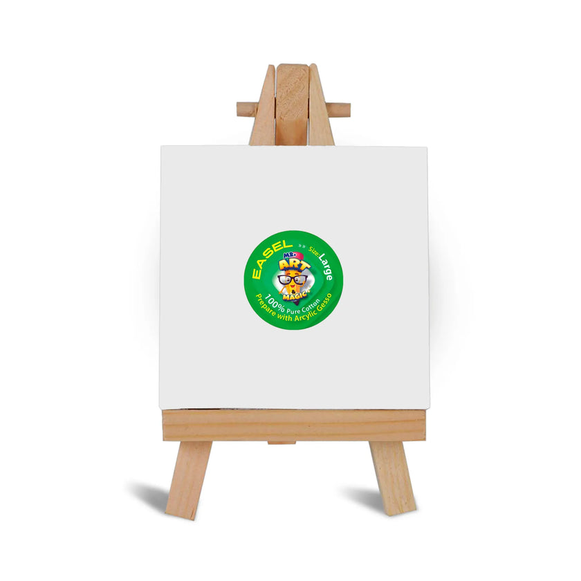 Easel with Square White Canvas