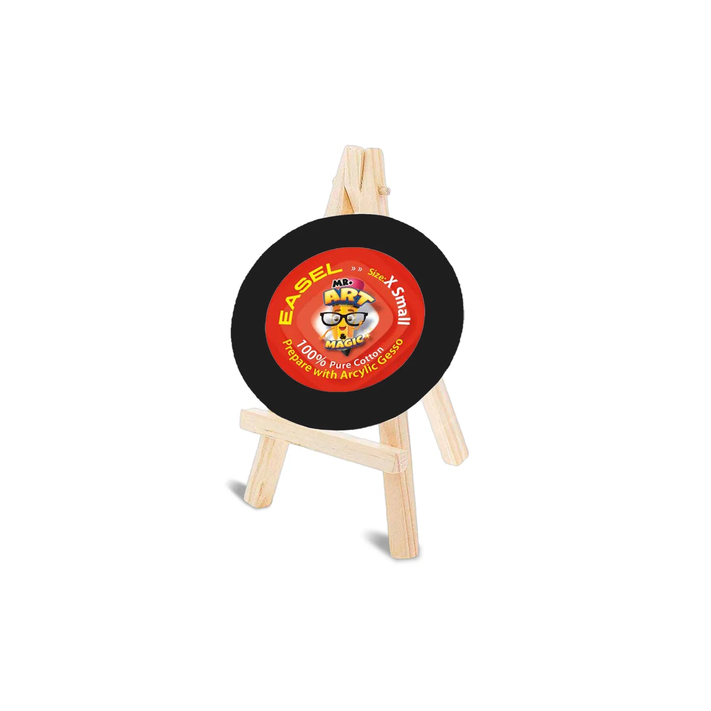 Easel with Round Black Canvas