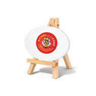 Easel with Oval White Canvas