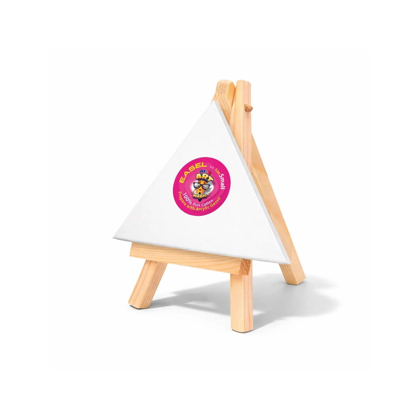Easel with Triangle White Canvas