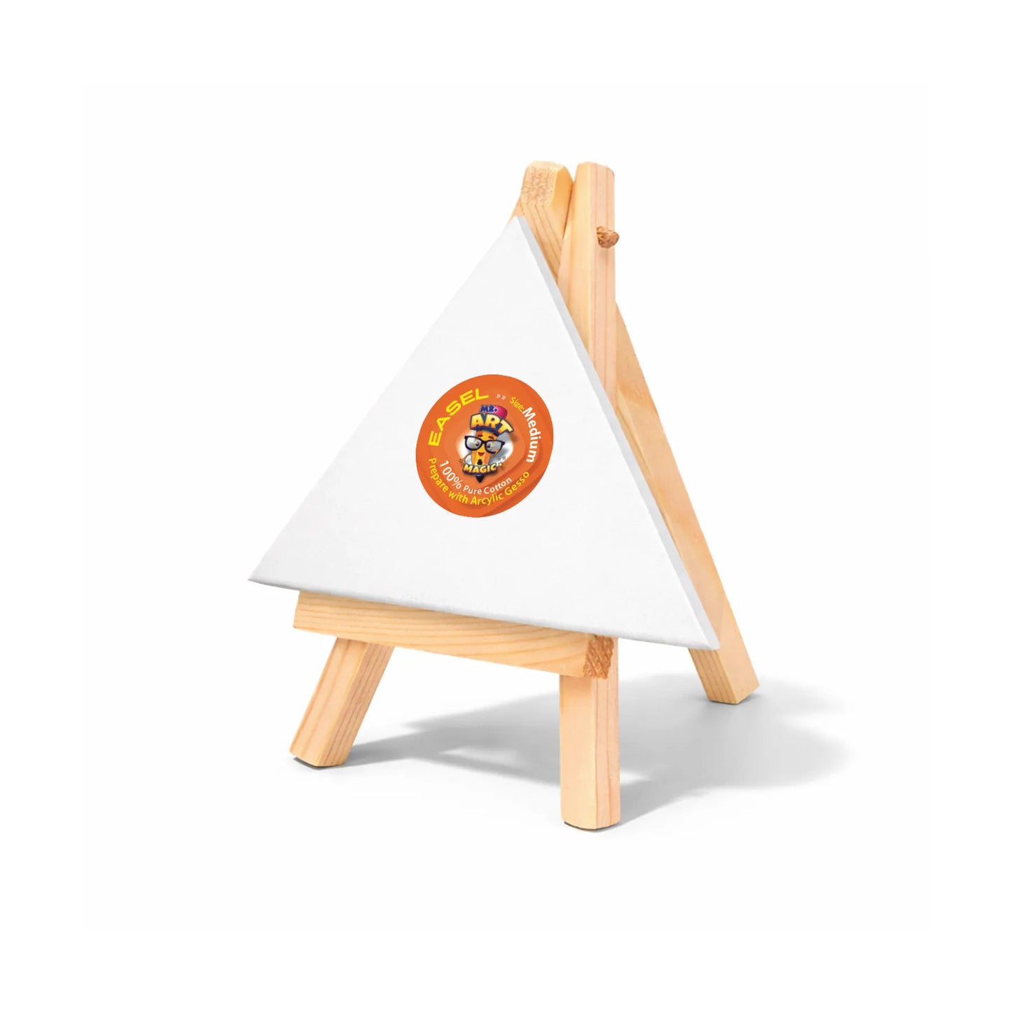 Easel with Triangle White Canvas