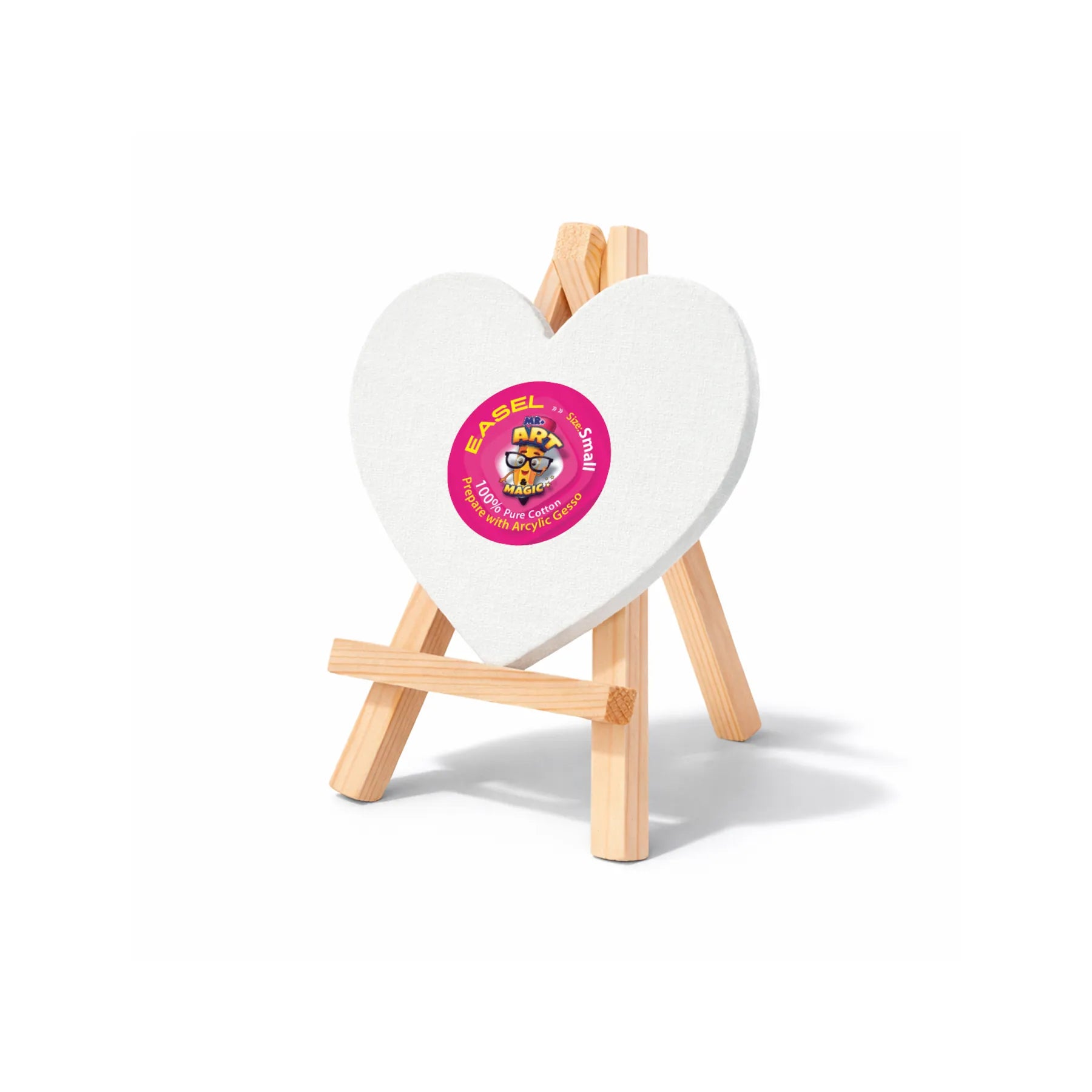Easel with Heart White Canvas