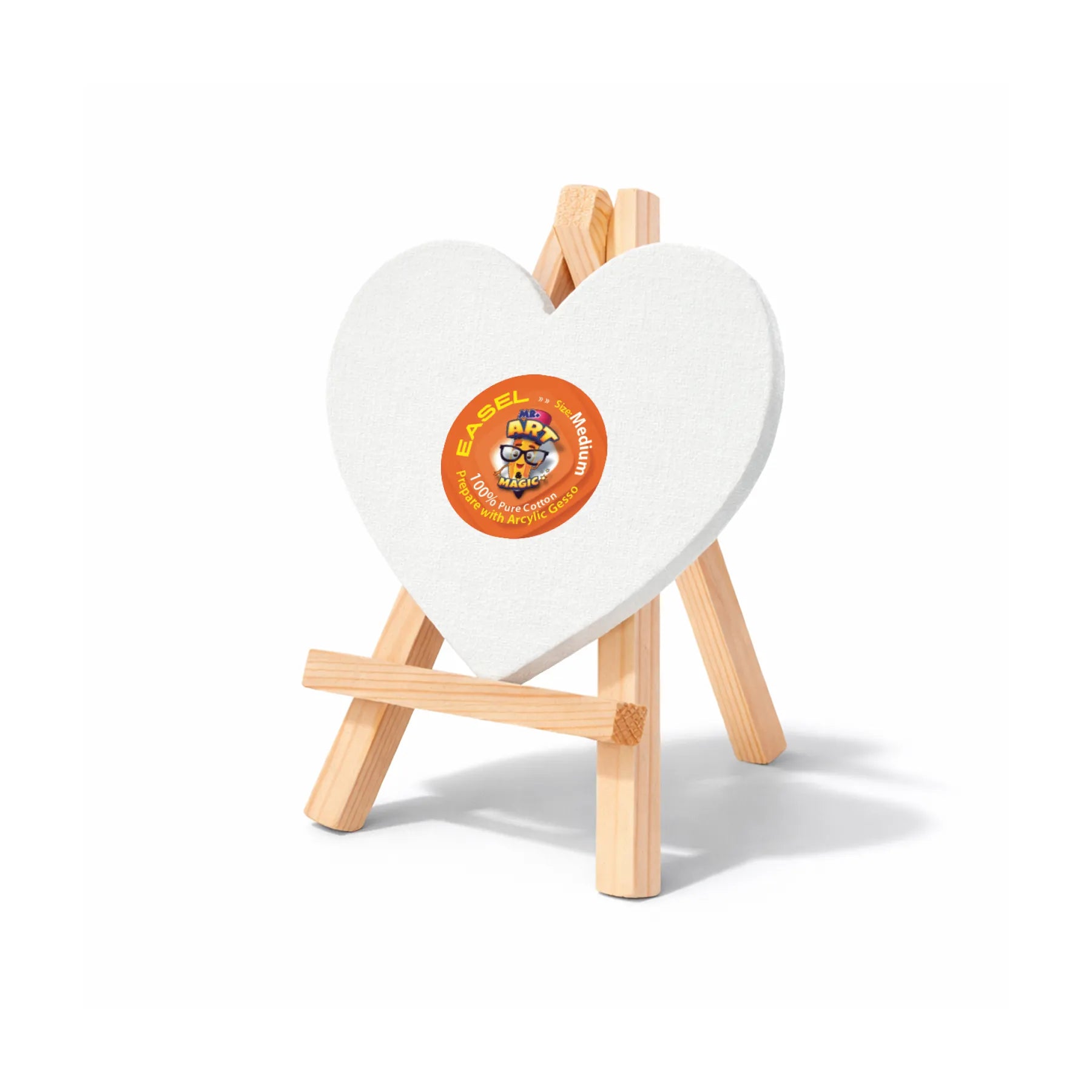 Easel with Heart White Canvas