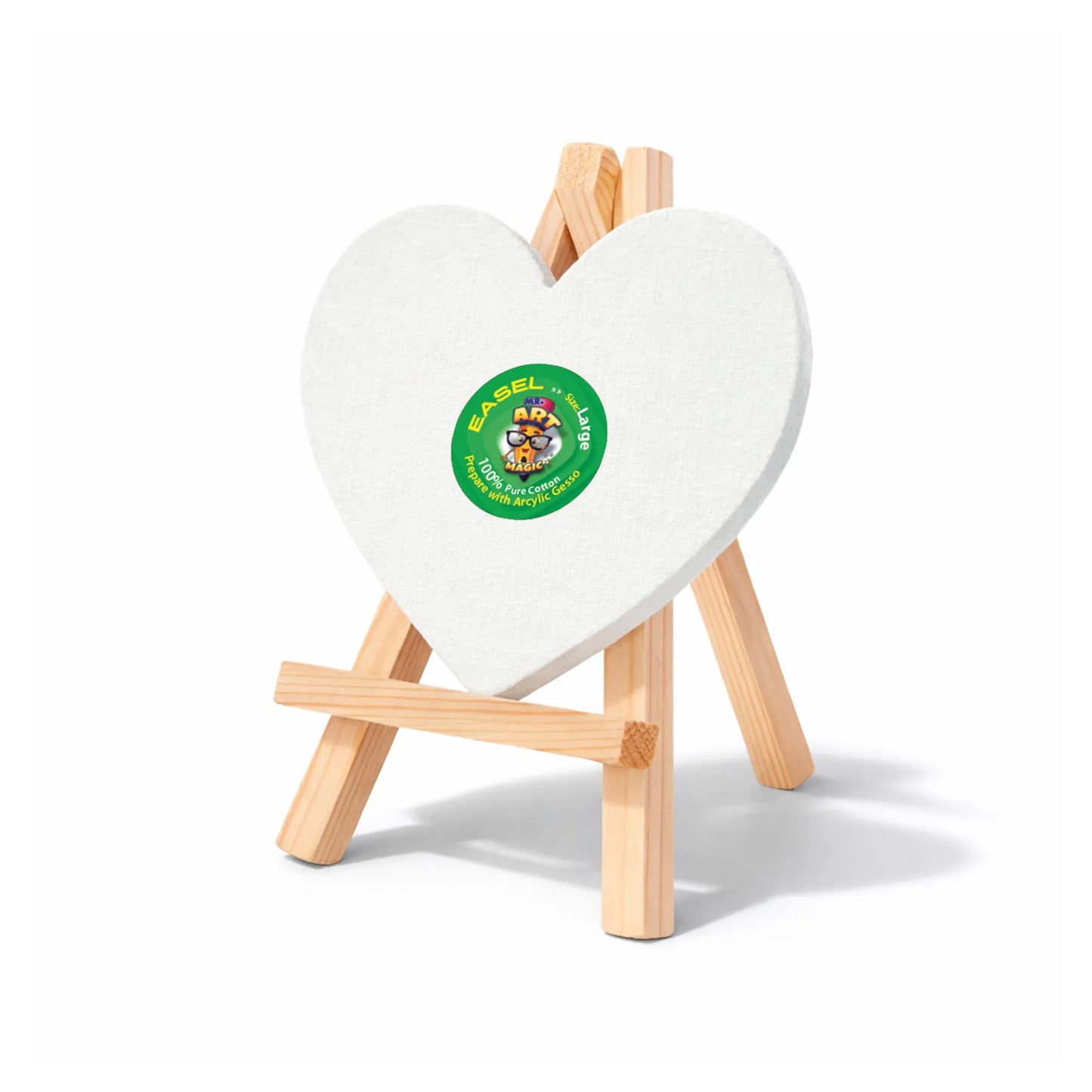 Easel with Heart White Canvas