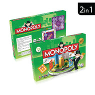 Monopoly 2 in 1 Wooden Board Game