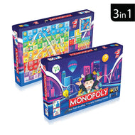 Monopoly 3 in 1 Wooden Board Game
