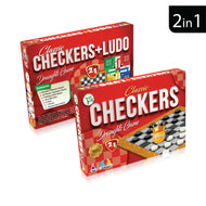 Checkers 2 in 1 Wooden Board Game