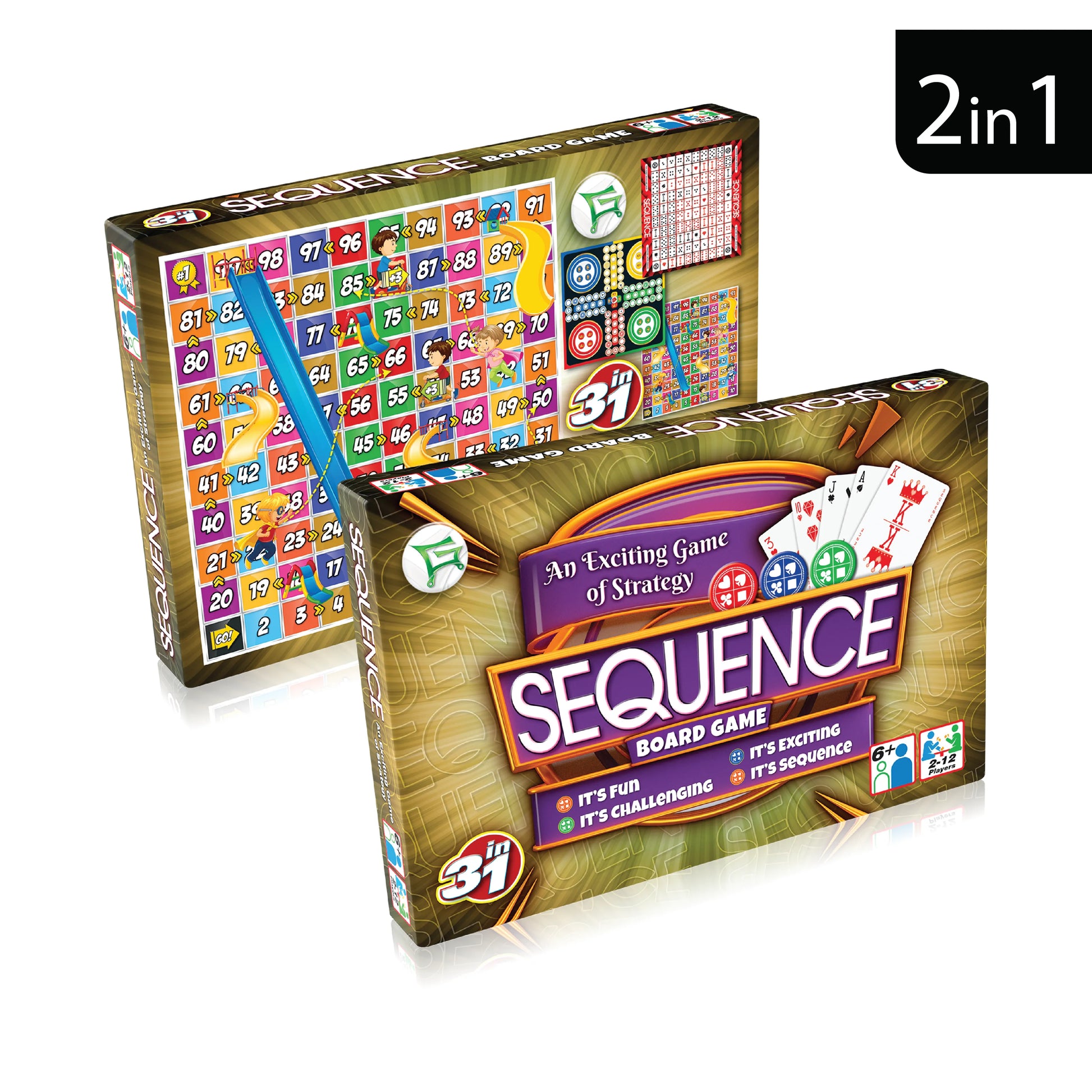 Sequence 3 in 1 Board Game