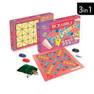 Scrabble 3-in-1 Premium Wooden Board Game