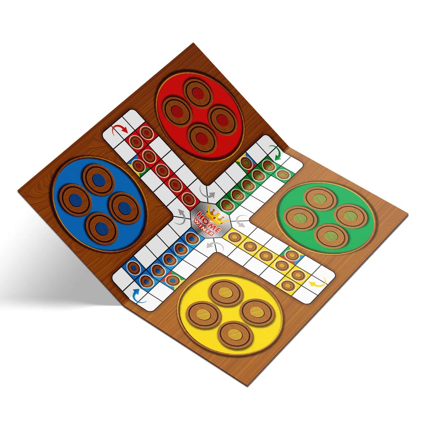 Wooden Ludo Board Game Set | 14x14 Inch & PET Jar S1