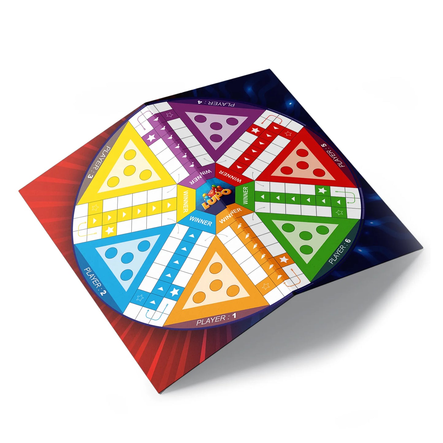 Wooden Ludo Board Game Set | 24x24 Inch & PET Jar XL2