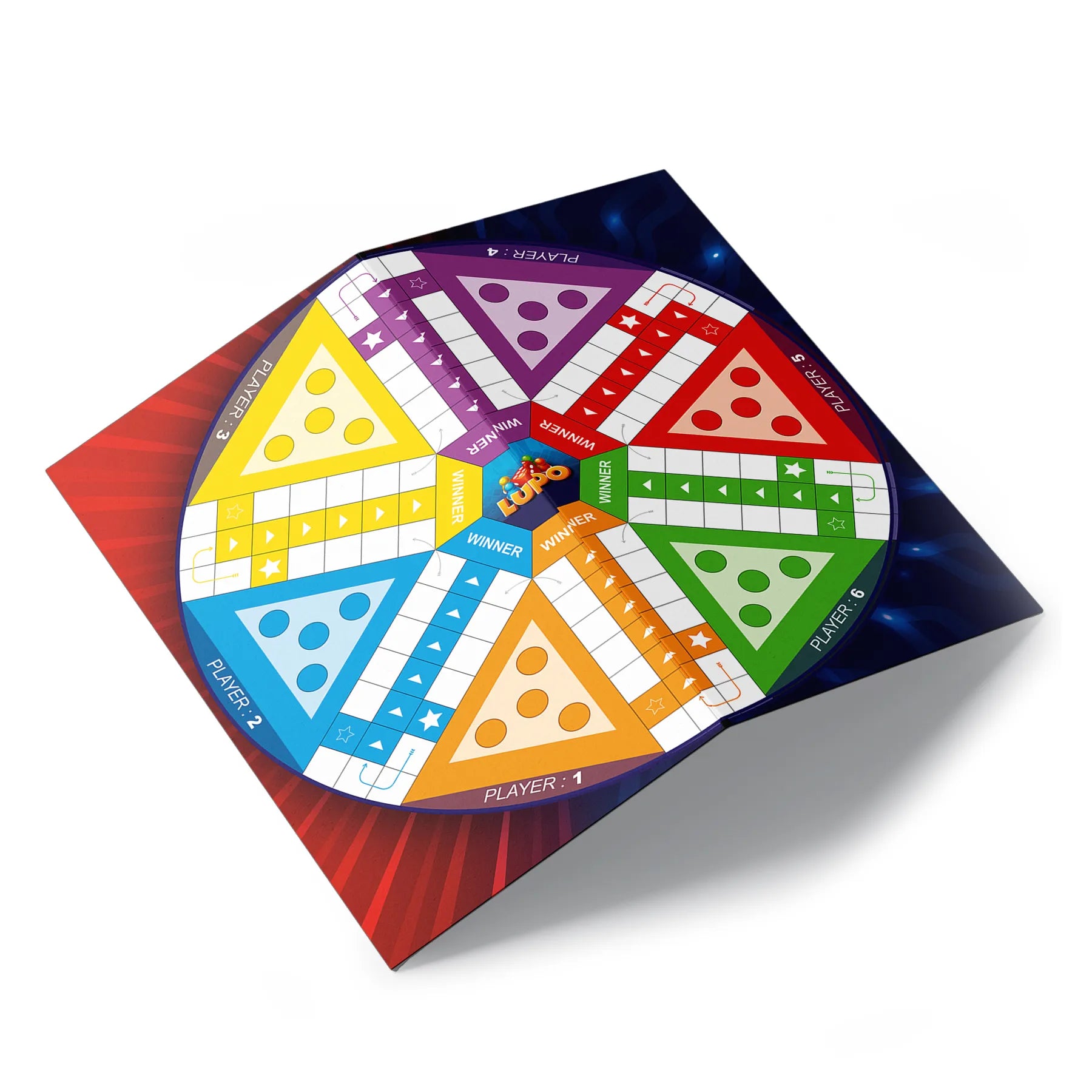 Wooden Ludo Board Game Set | 24x24 Inch & PET Jar XL2