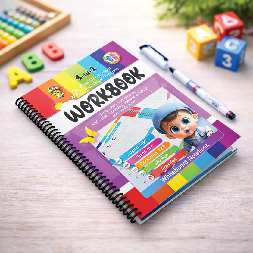 4 in 1 Write & Wipe Practice Workbook