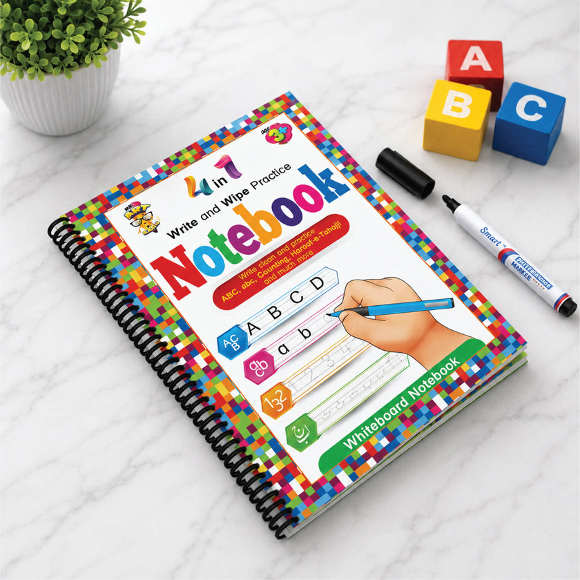 4 in 1 Write & Wipe Practice Notebook