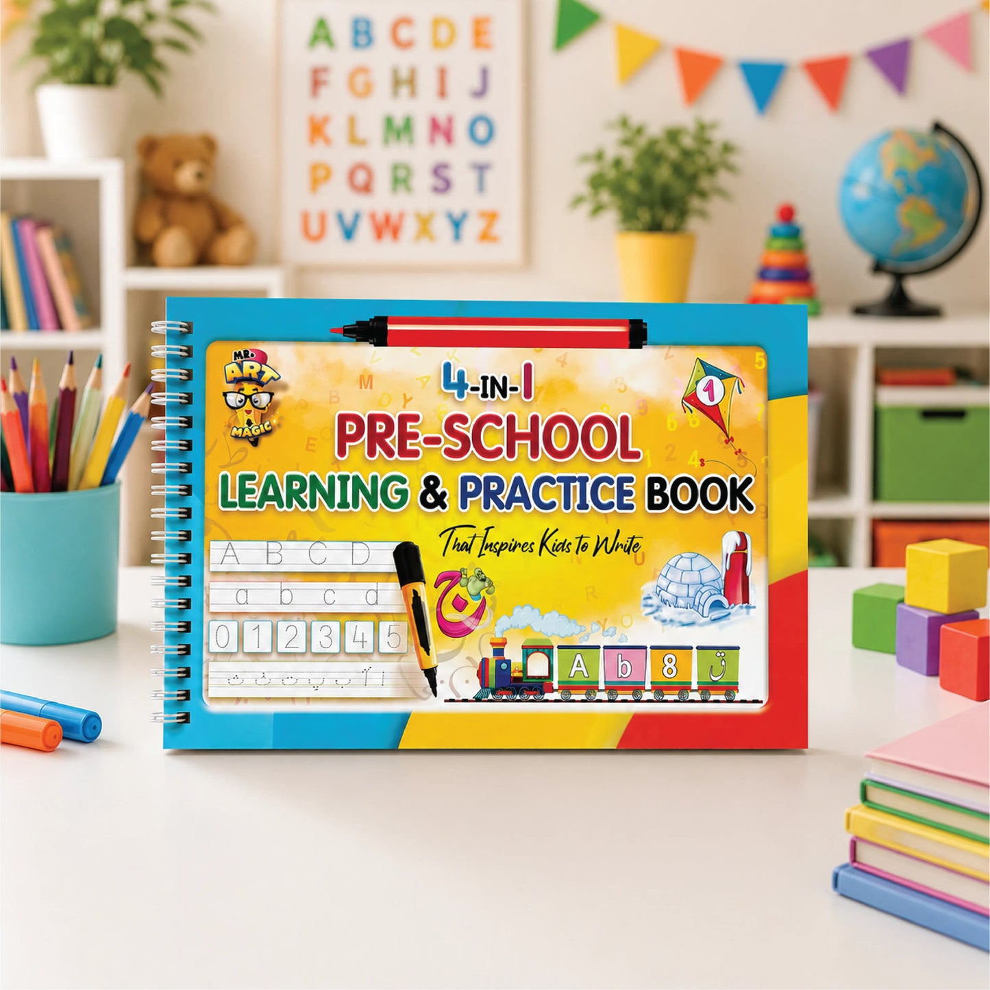 4 in 1 Pre School Learning & Practice Book