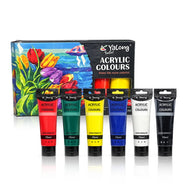 6 Colors Acrylic Paint Set | Large | 75ml Tubes