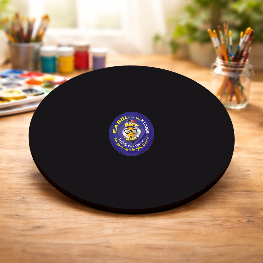 Oval Black Canvas Board