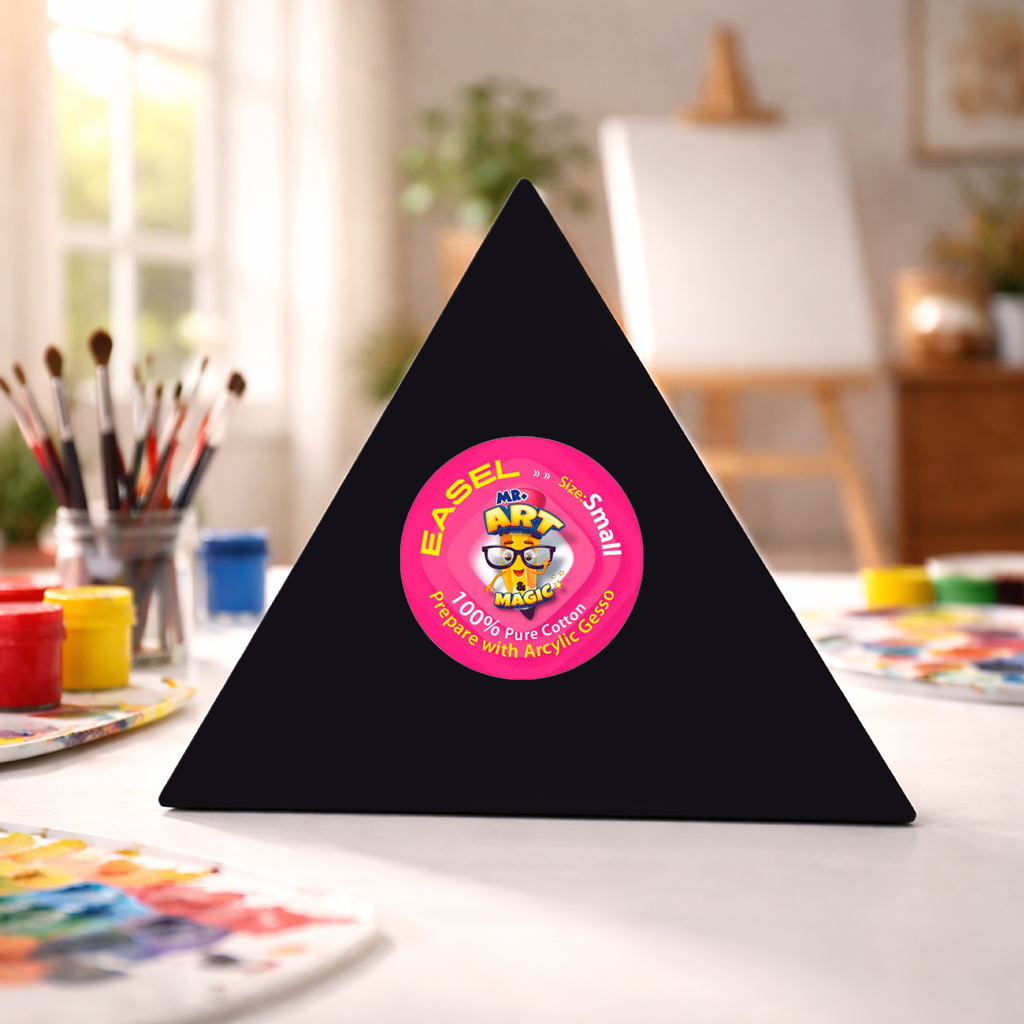 Triangle Black Canvas Board