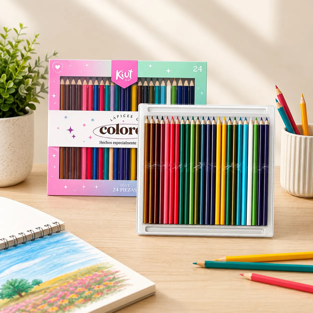 24 Premium Colored Pencils Set-Perfect Art Supplies