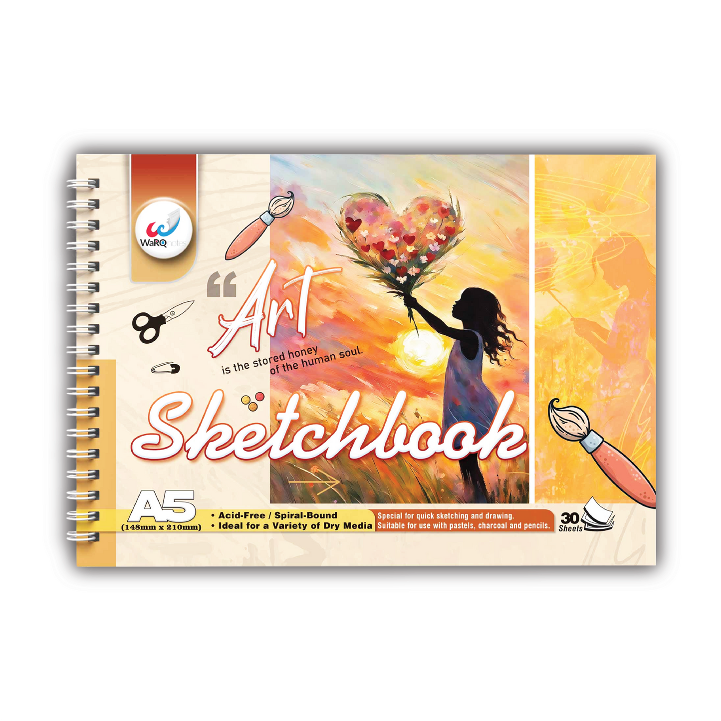 30 Pages A5 Sketchbook