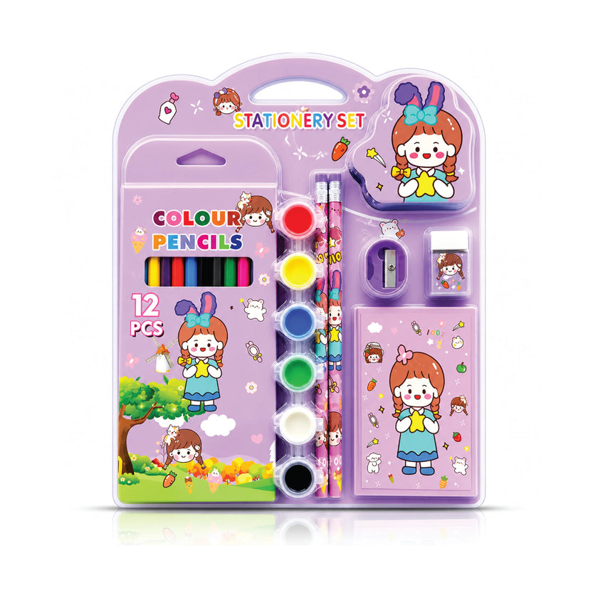 Stationery Gift Set - 7-Piece Portable Kit