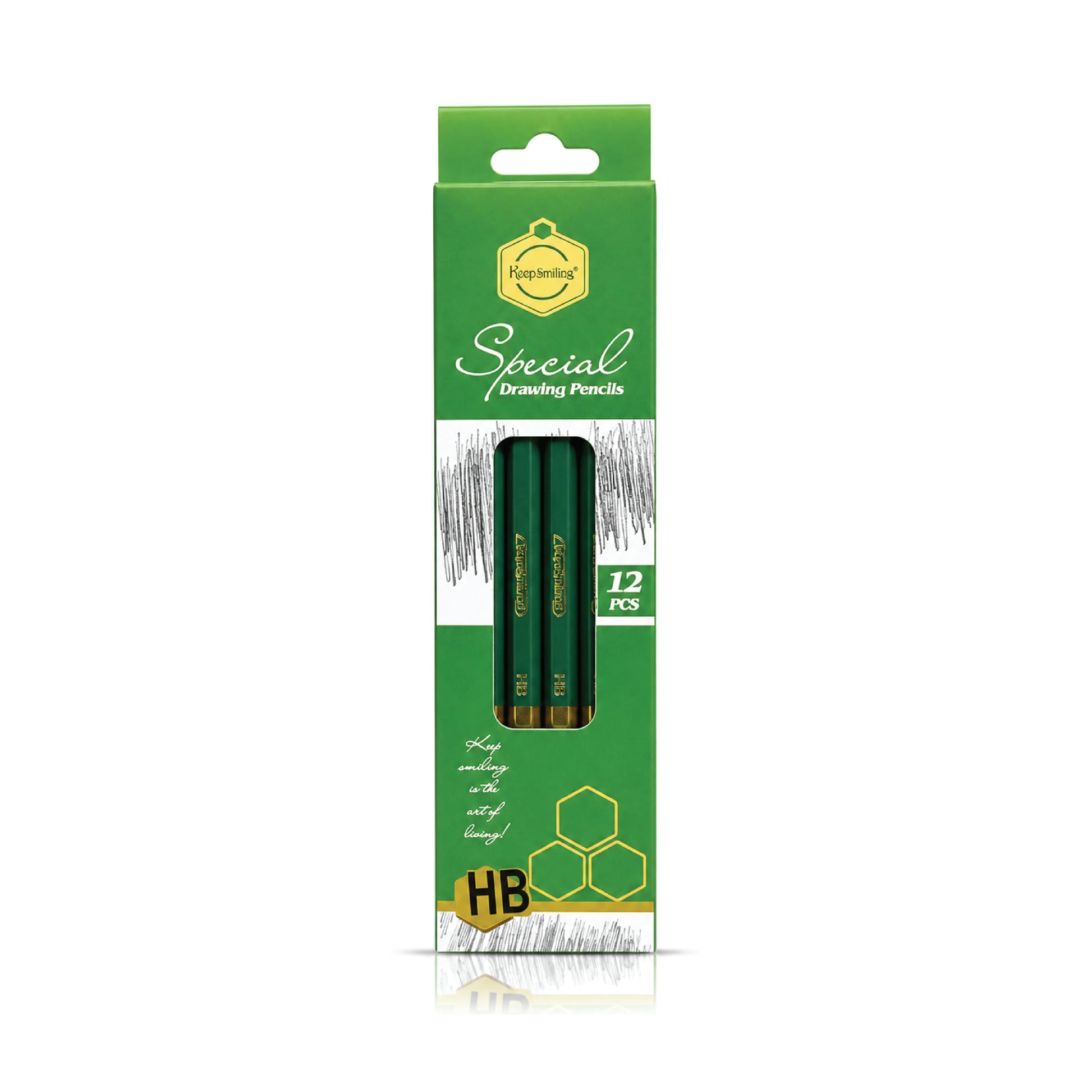 KeepSmiling Special HB Drawing Pencils | 12 Pcs | For Sketching, Writing & Art