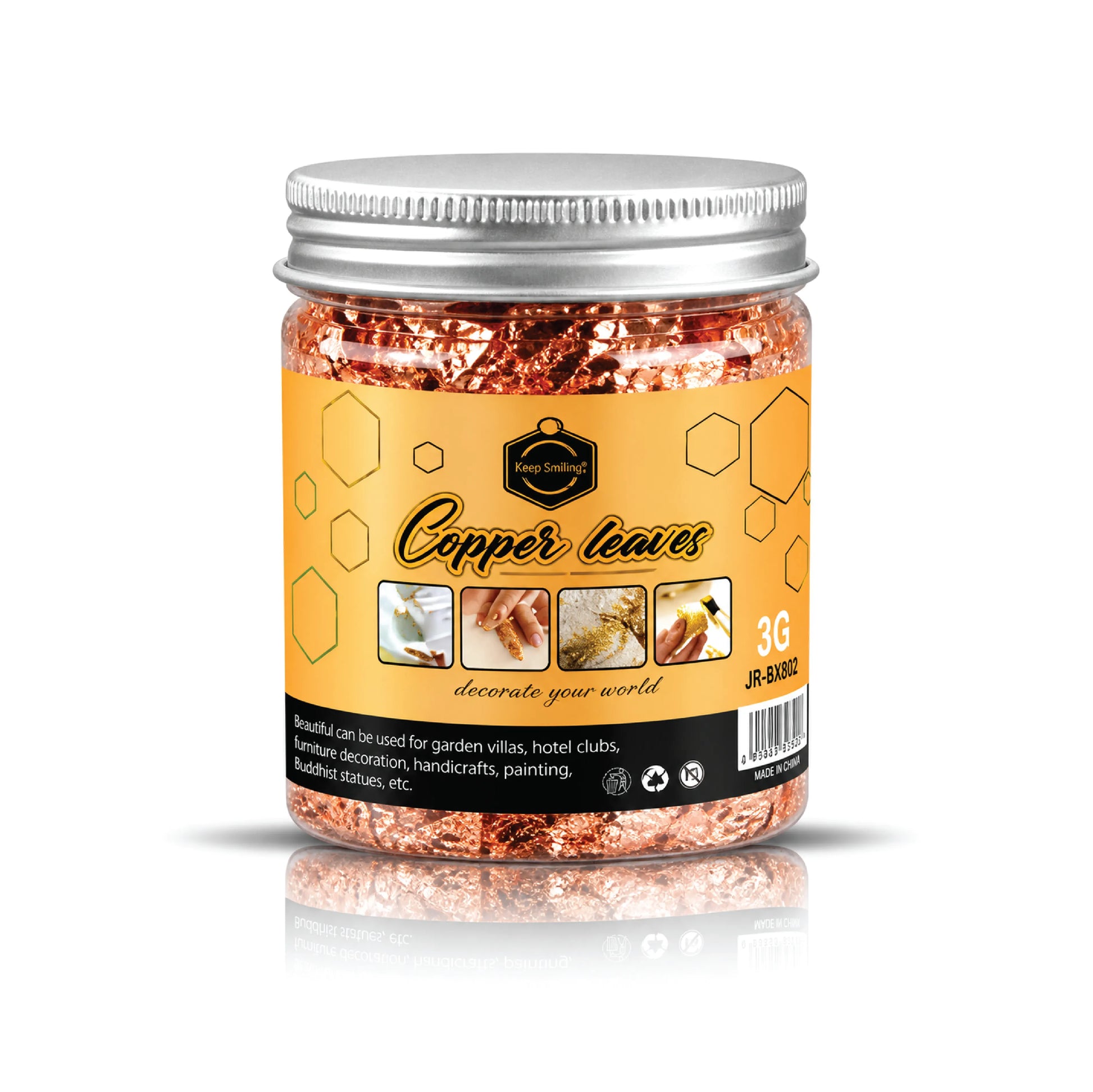 KeepSmiling Copper Leaves Flakes 3G