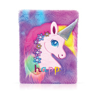 A5 Magical "Happy" Unicorn Plush Journal
