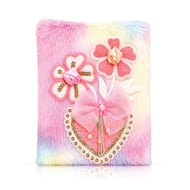 A5 Cute Plush Bunny Diary Notebook – Soft Fur Journal for Kids