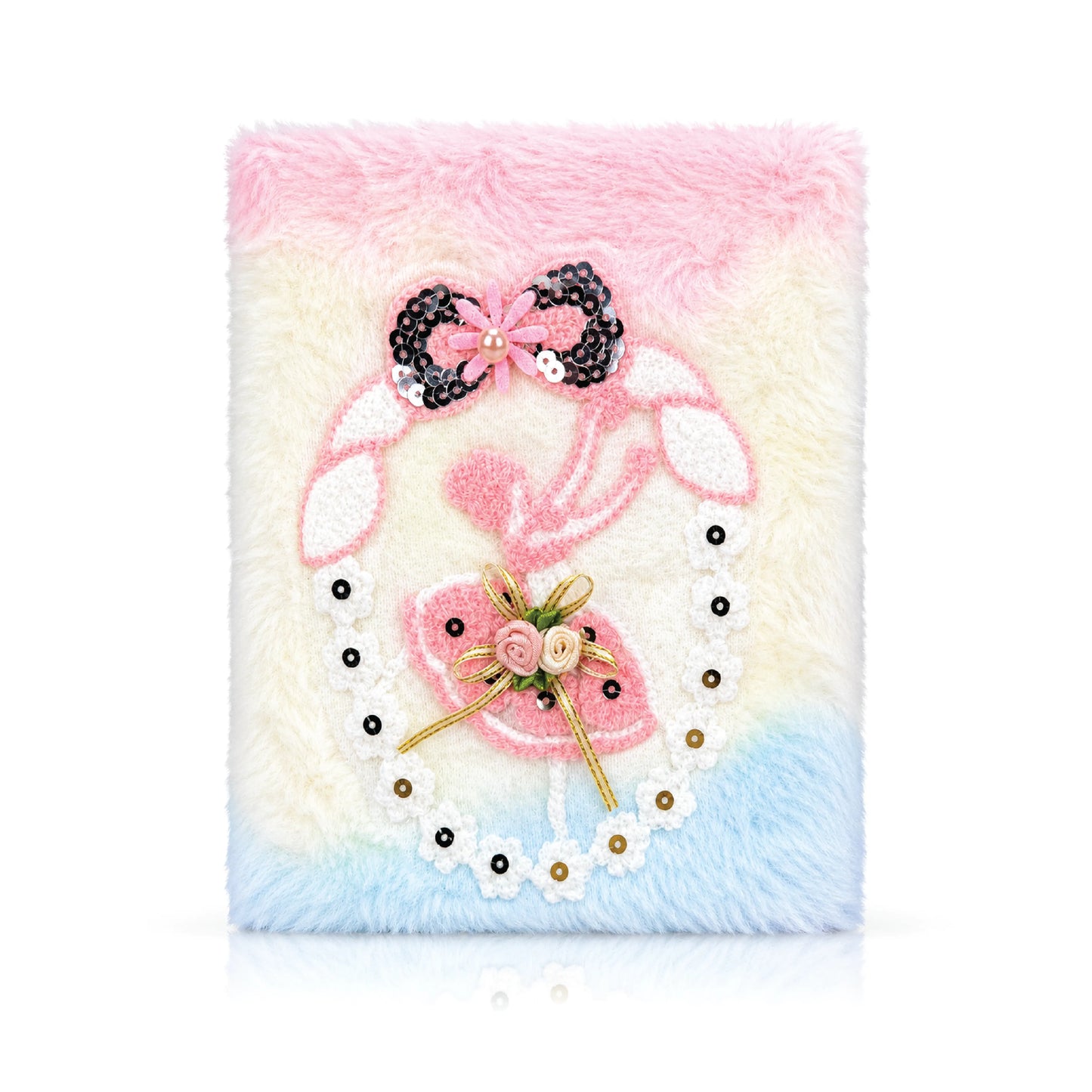 A5 Cute Plush Bunny Diary Notebook – Soft Fur Journal for Kids