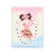 A5 Cute Plush Bunny Diary Notebook – Soft Fur Journal for Kids