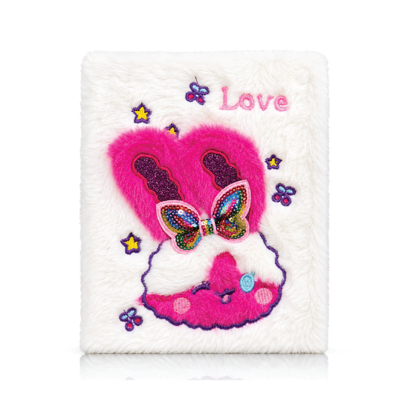 A5 Enchanted "Love" Bunny Plush Journal
