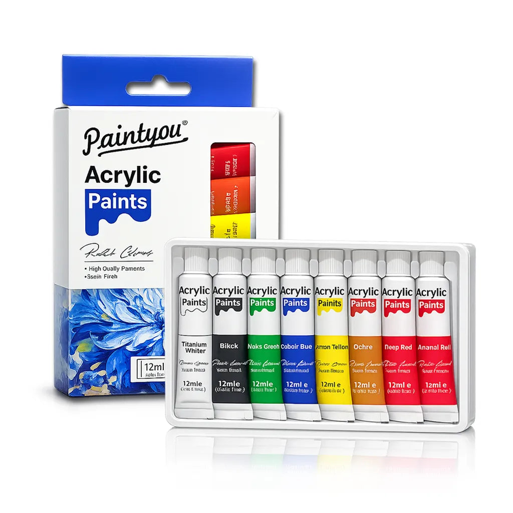 8 Colors Acrylic Paint Set | 12ml Tubes