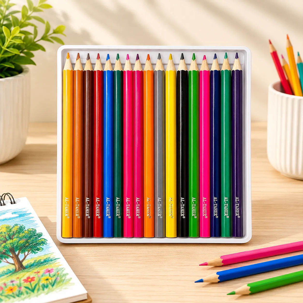 18 Colors Premium Triangular Color Pencils Set