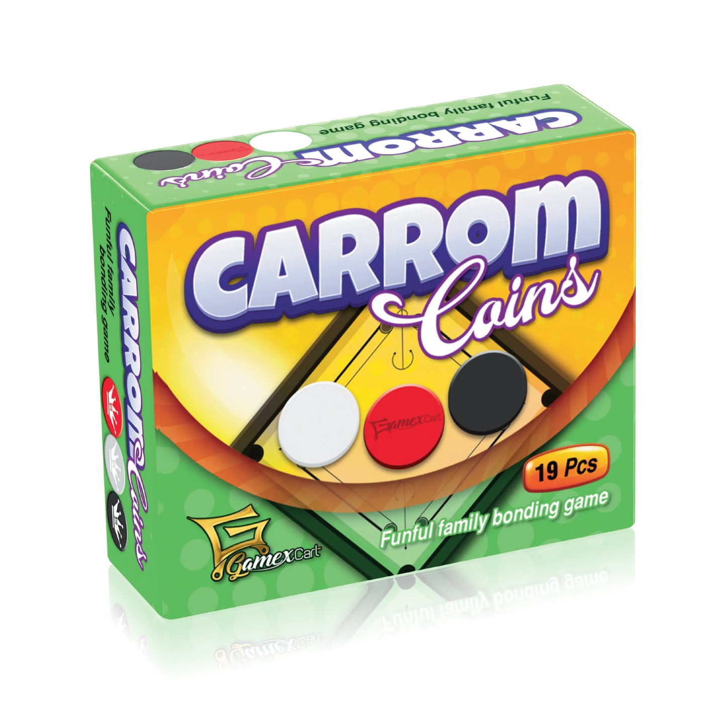 Carrom Coins Set – 19 Pcs