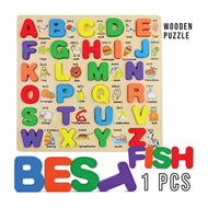 Wooden Alphabet Puzzle Board
