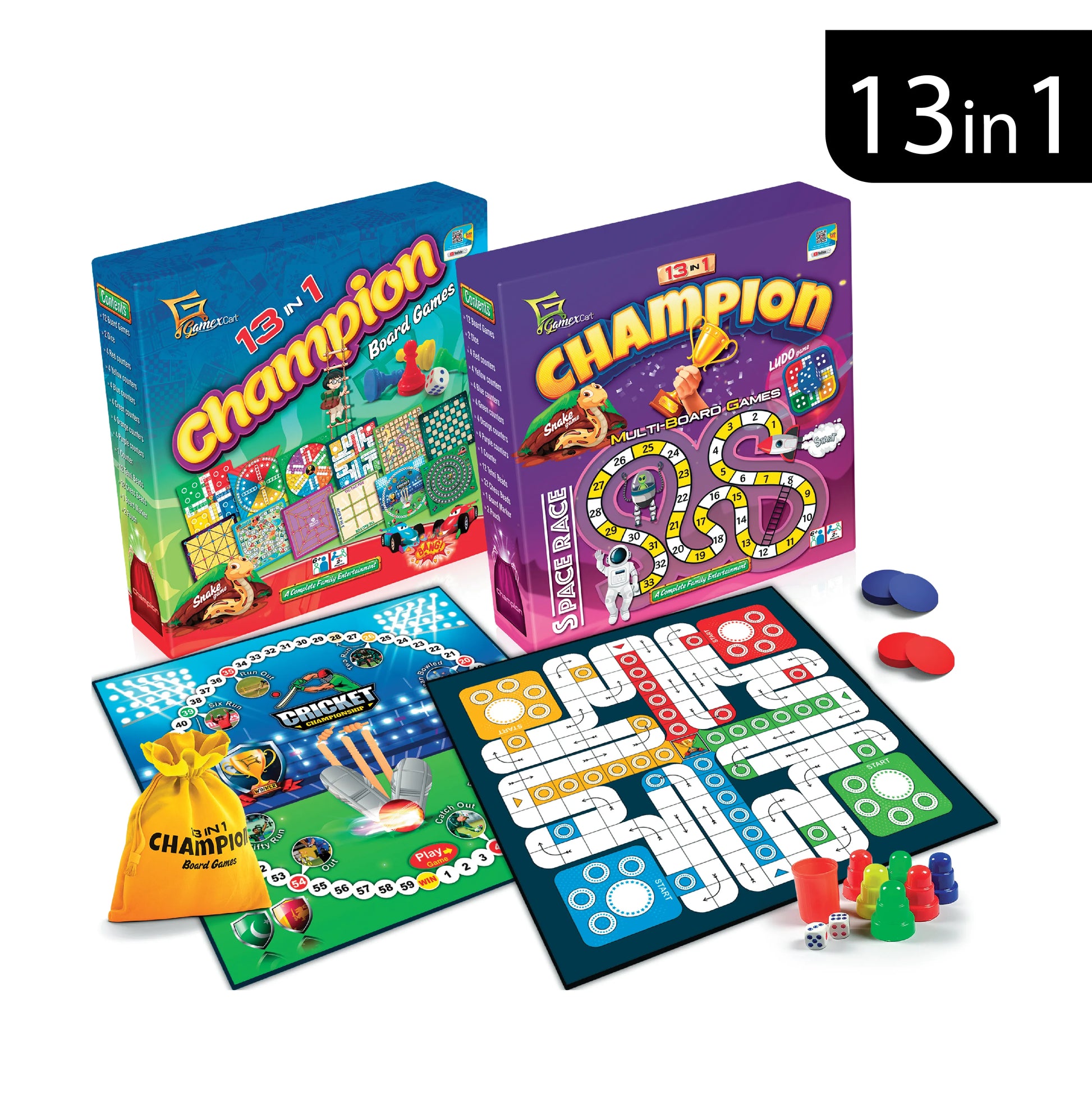 13 in 1 Wooden Board Games