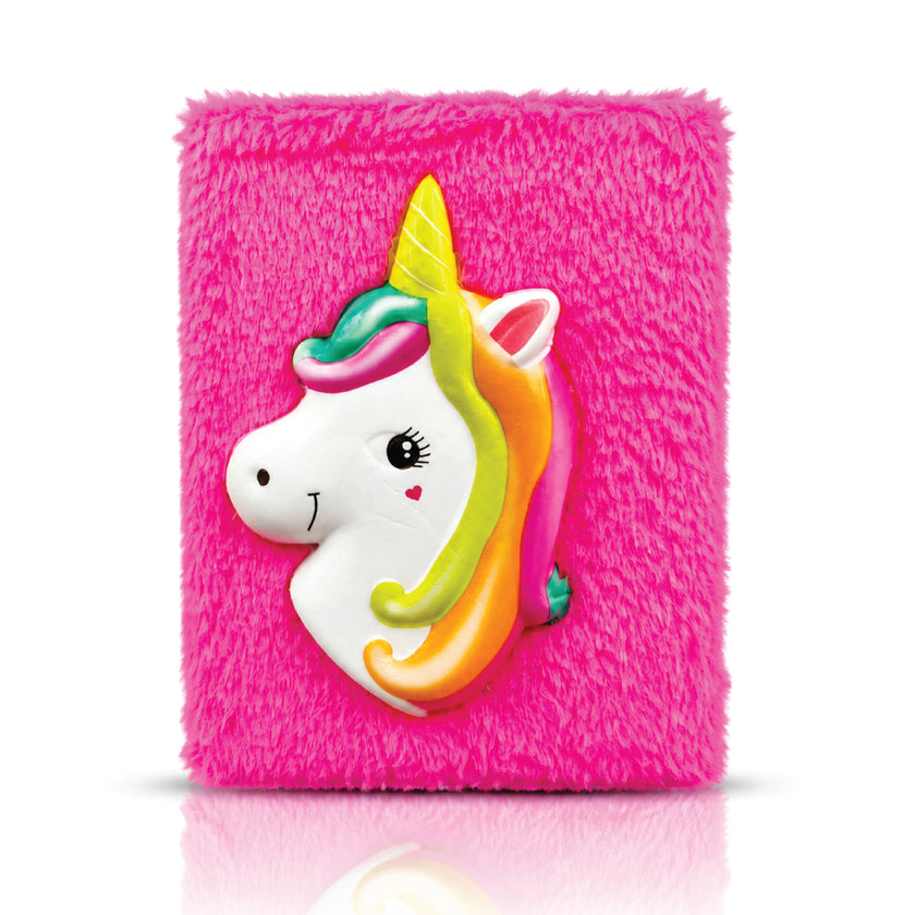 A5 Unicorn Plush Diary Notebook